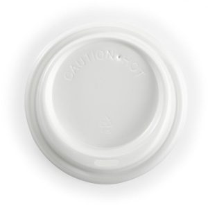 White Plastic Coffee Lid 6-8oz (80mm)