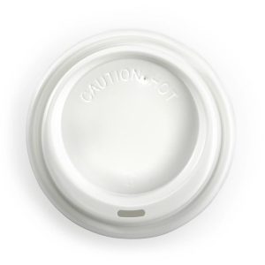 White Plastic Coffee Lid 8-20oz (90mm)