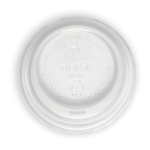 White PLA Coffee Lid 6-8oz (80mm)