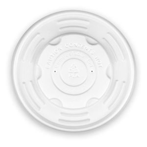 White PLA BioBowl Lid 12-32oz (430-950ml)