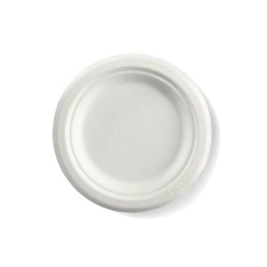 White Plant Fibre Round Plate 6" (15cm)