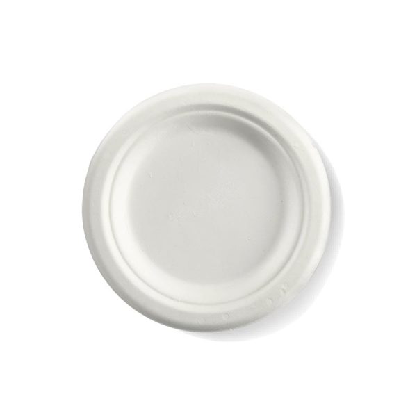 White Plant Fibre Round Plate 6" (15cm)