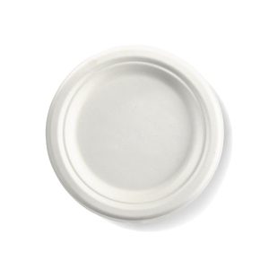 White Plant Fibre Round Plate 7" (18cm)