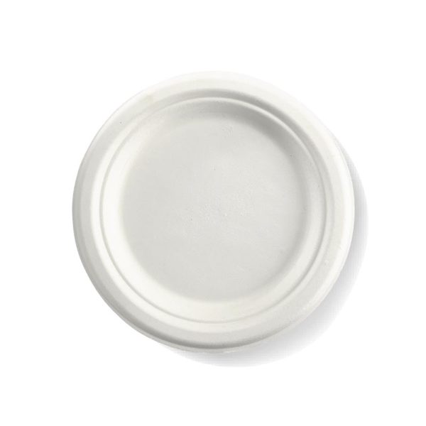 White Plant Fibre Round Plate 7" (18cm)
