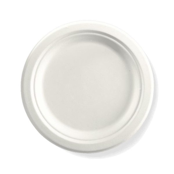 White Plant Fibre Round Plate 9" (23cm)