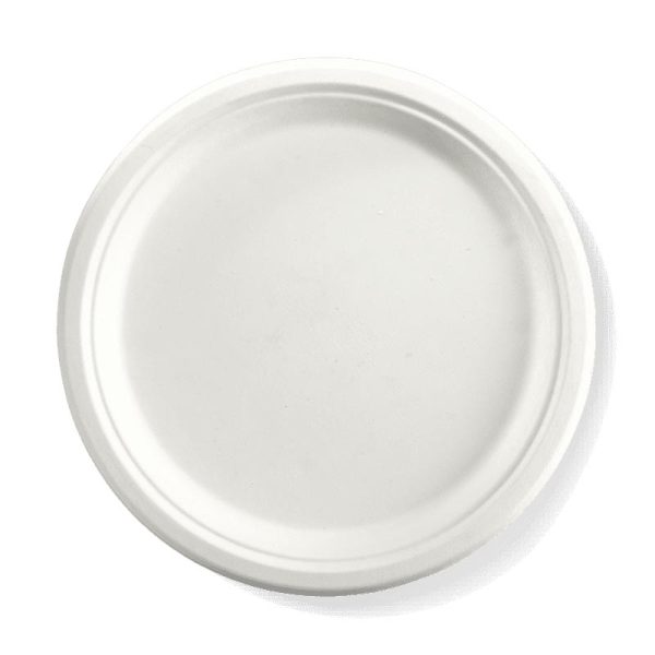 White Plant Fibre Round Place 10" (25cm)