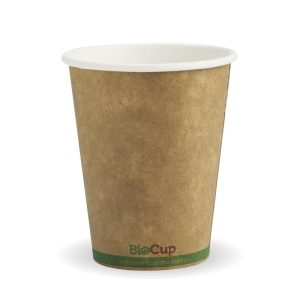Kraft Green Stripe Single Wall BioCup 8oz (80mm)