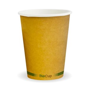 Kraft Green Stripe Single Wall BioCup 12oz (90mm)