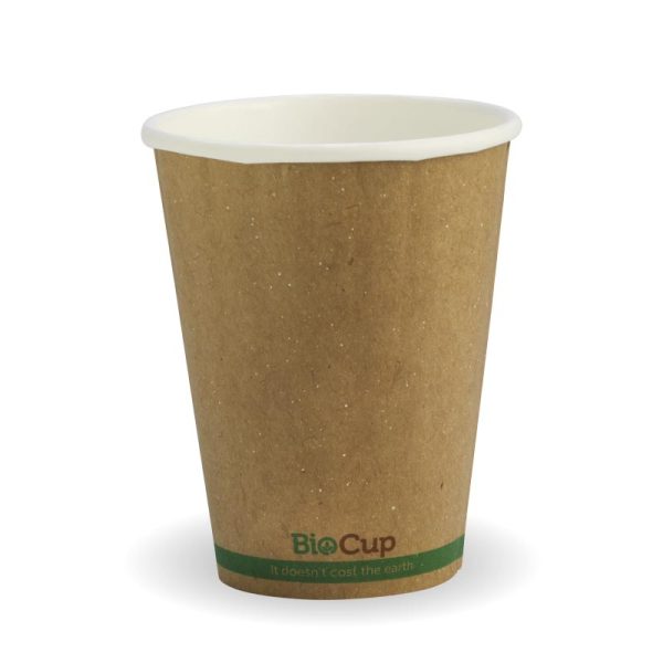 Kraft Green Stripe Double Wall BioCup 8oz (80mm)