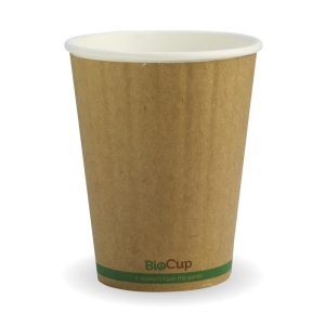 Kraft Green Stripe Double Wall BioCup 12oz (90mm)