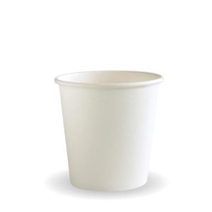 White Single Wall BioCup 4oz (63mm)