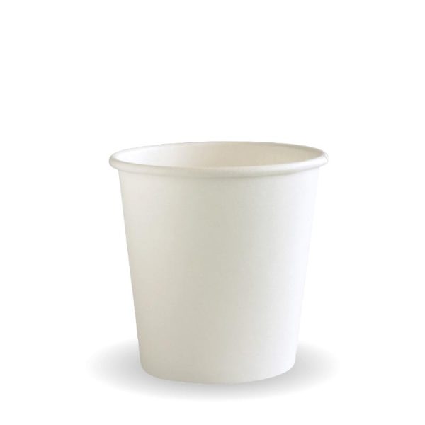 White Single Wall BioCup 4oz (63mm)