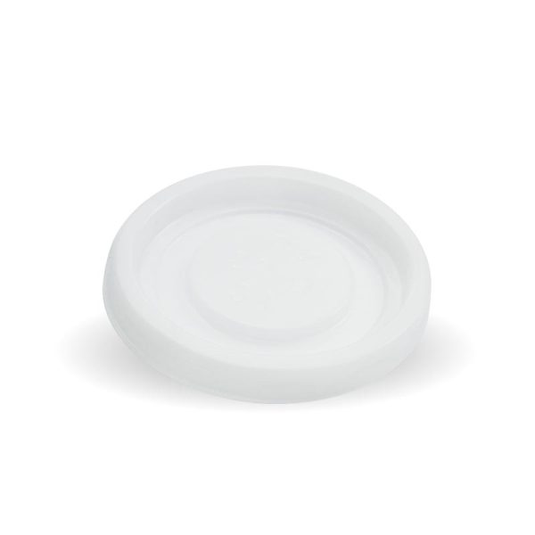White PS No Hole BioCup Lid 4oz (63mm)