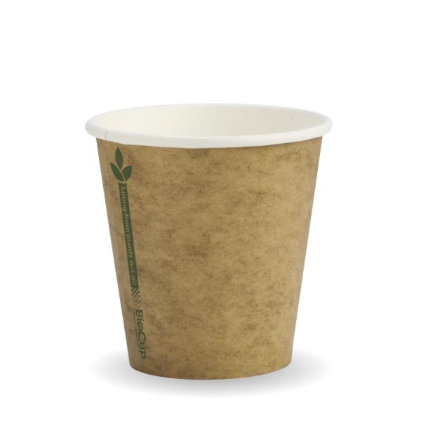 Kraft Green Line Single Wall BioCup 6oz (80mm)