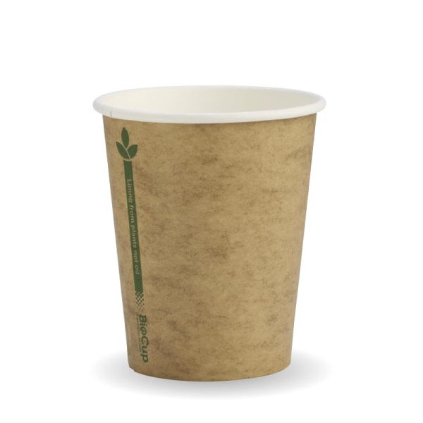 Kraft Green Line Single Wall BioCup 8oz (80mm)