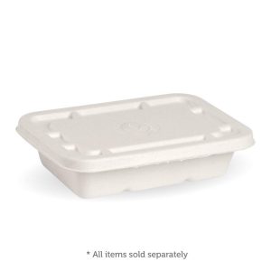 White Plant Fibre Takeaway Lid 500 - 600ml