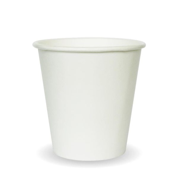 White Single Wall BioCup 6oz (80mm)