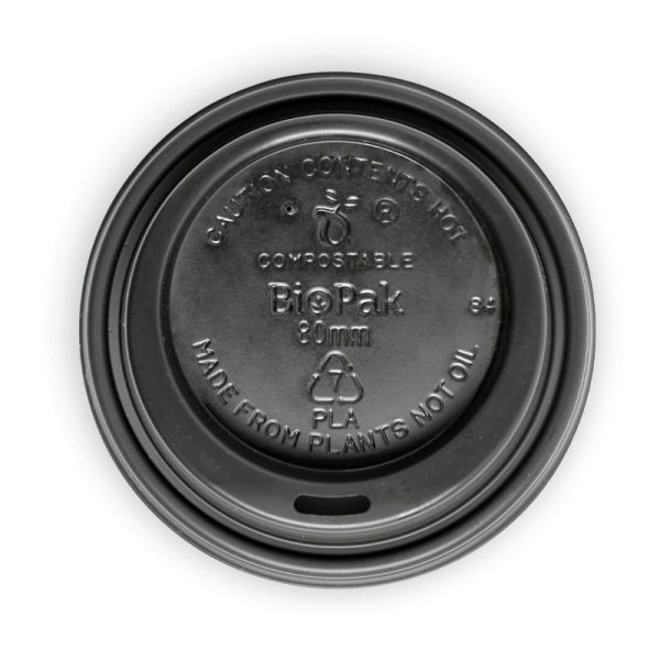 Black PLA BioCup Lid Small (80mm)