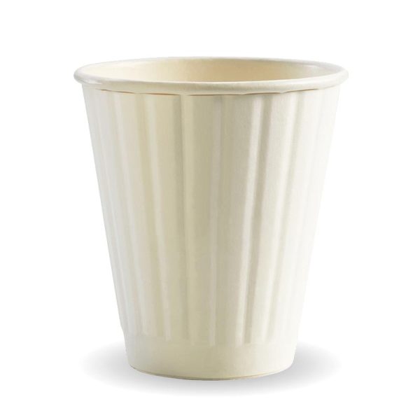White Double Wall BioCup 8oz (90mm)