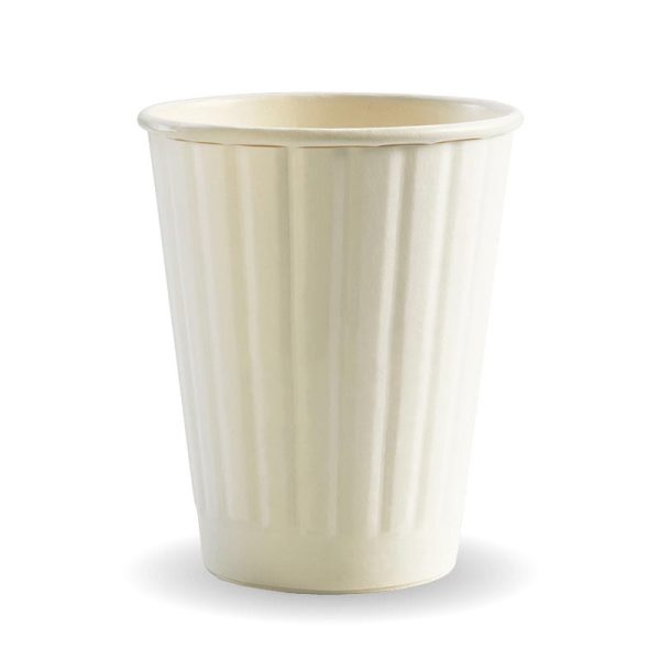 White Double Wall BioCup 8oz (80mm)