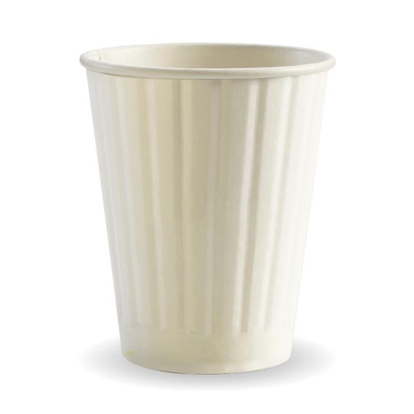 White Double Wall BioCup 12oz (90mm)