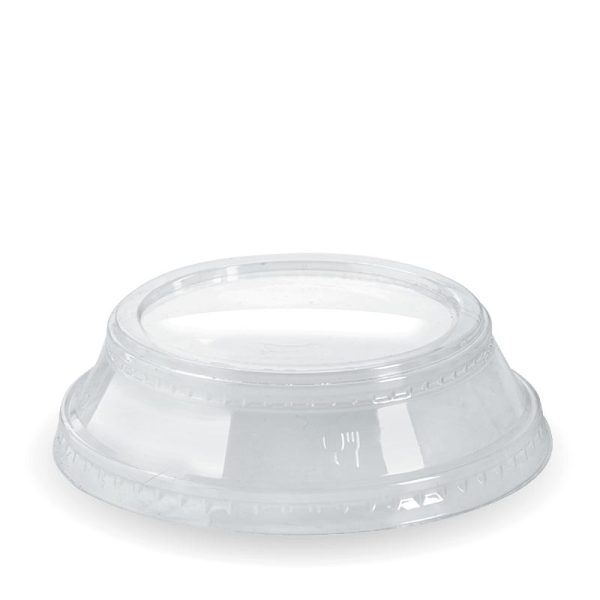 Clear No Hole Raised Flat BioCup Lid 300ml-700ml