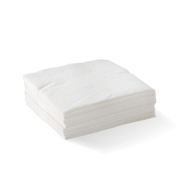 White Corner Embossed 2-Ply Cocktail Napkin