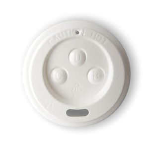 White Plastic Sipper Lid 4oz (63mm)