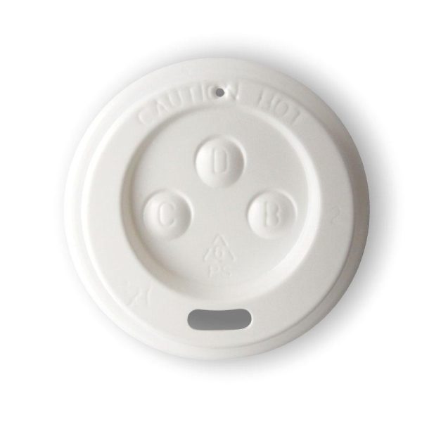White Plastic Sipper Lid 4oz (63mm)