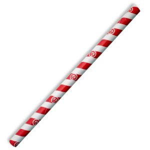 Red Stripe BioStraw Jumbo 10mm