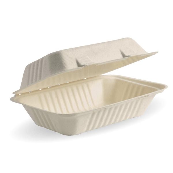 Natural Plant Fibre Clamshell 9x6x3" (25x15x8cm)