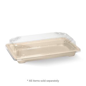 Clear PLA Sushi Tray Lid Large (216x135x32mm)