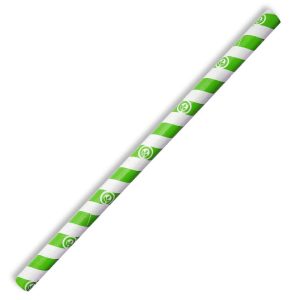 Green Stripe BioStraw Jumbo (10mm)
