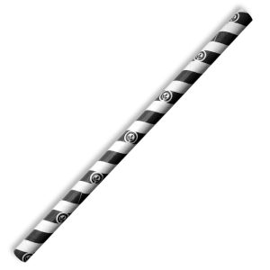 Black Stripe BioStraw Jumbo (10mm)