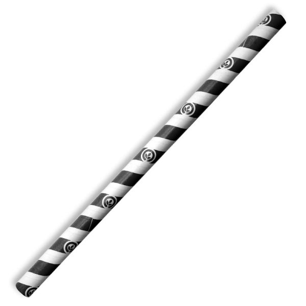 Black Stripe BioStraw Jumbo (10mm)