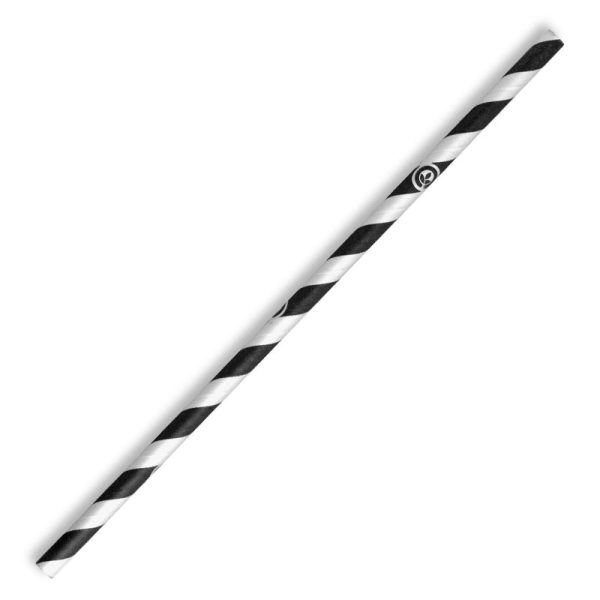 Black Stripe BioStraw Regular (6mm)