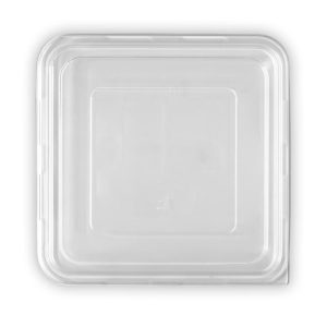 Clear RPET 3/4/5-Compartment Takeaway Lid Large