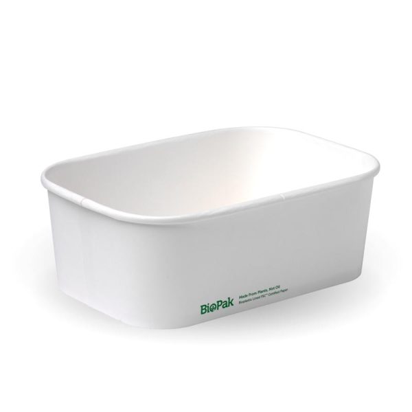 White BioBoard Takeaway Base 750ml