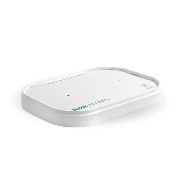 White Paper BioBoard Takeaway Lid 500-1,000ml