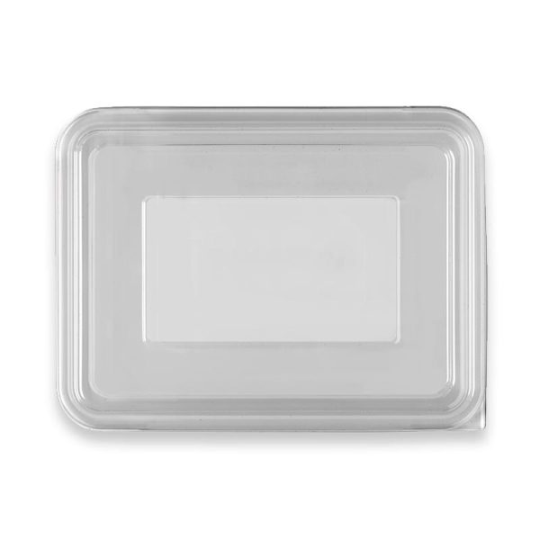 Clear RPET 2 & 3-Compartment Takeaway Lid