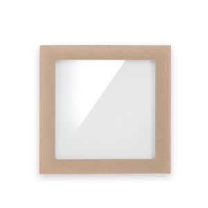 Kraft BioBoard Window Catering Tray Lid Small (229x228x30mm)
