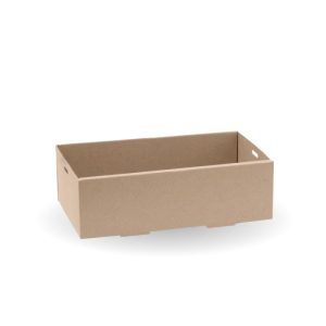 Kraft BioBoard Catering Tray Base Extra Small (258x150x80mm)