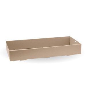 Kraft BioBoard Catering Tray Base Large (558x252x80mm)