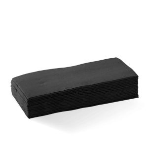 Black 1/8 Fold 2-Ply Napkin