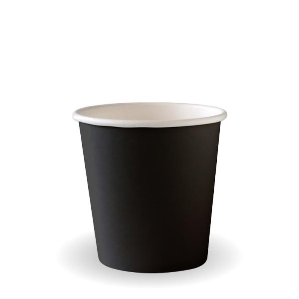 Black Single Wall BioCup 4oz (63mm)
