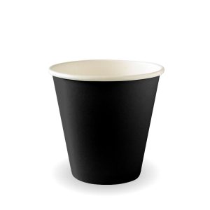 Black Single Wall BioCup 8oz (90mm)
