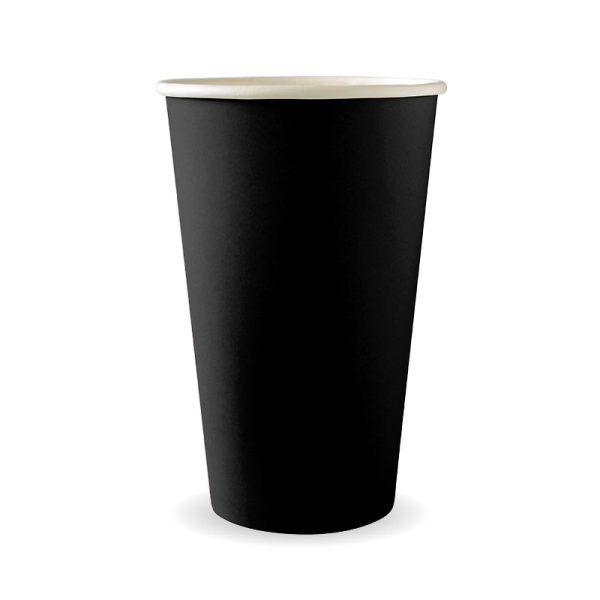 Black Single Wall BioCup 16oz (90mm)