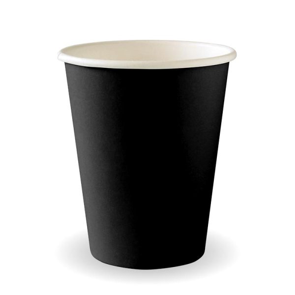 Black Single Wall BioCup 8oz (80mm)