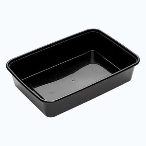 Black Rectangle Takeaway Container 500ml