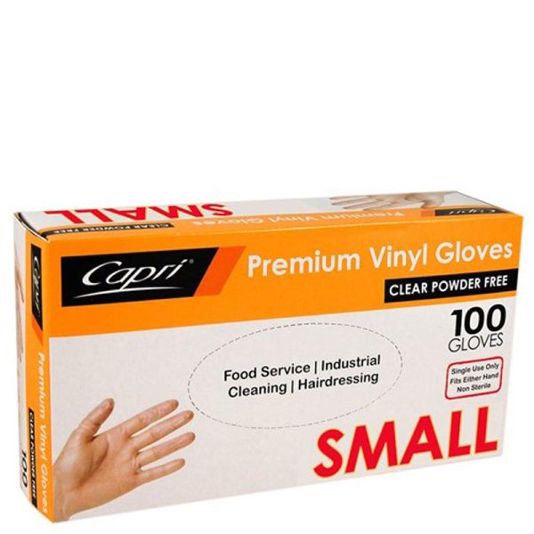 Clear Powder Free Vinyl Glove Small